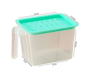 Fridge Airtight Storage Organizer with Handle ( set of 6 - 1000ml )