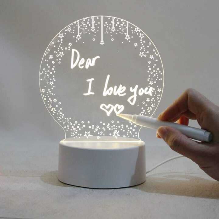 Acrylic Night Light Message Writing Board