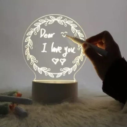 Acrylic Night Light Message Writing Board