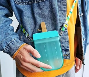 Leakproof Plastic Ice Cream Water Bottle with Strap