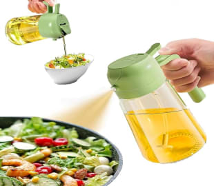 2 in 1 Glass Oil Dispenser Bottle