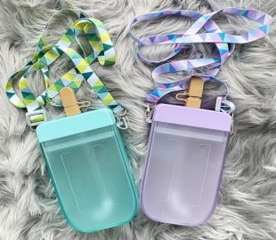 Leakproof Plastic Ice Cream Water Bottle with Strap