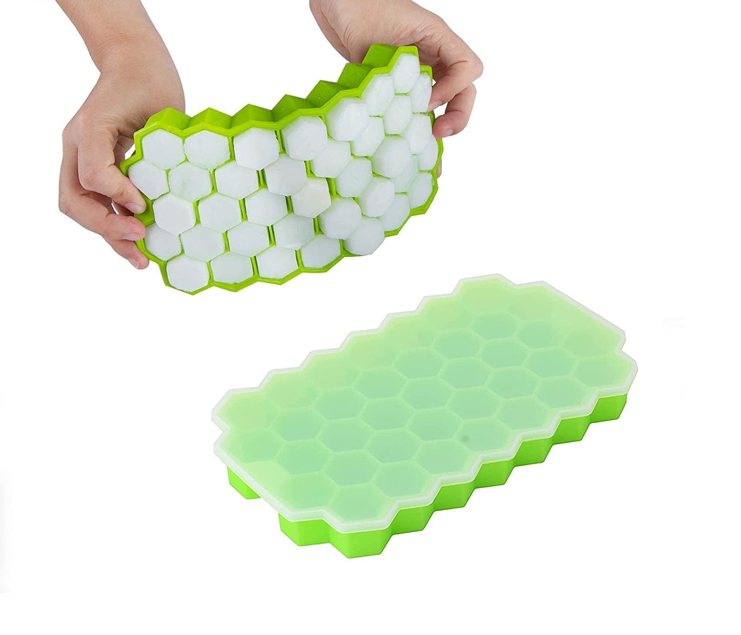 Silicone Ice Cube Tray With Lid (Pack of 1)