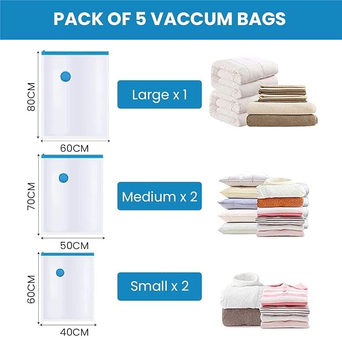 Vacuum Bags for Clothes with Pump