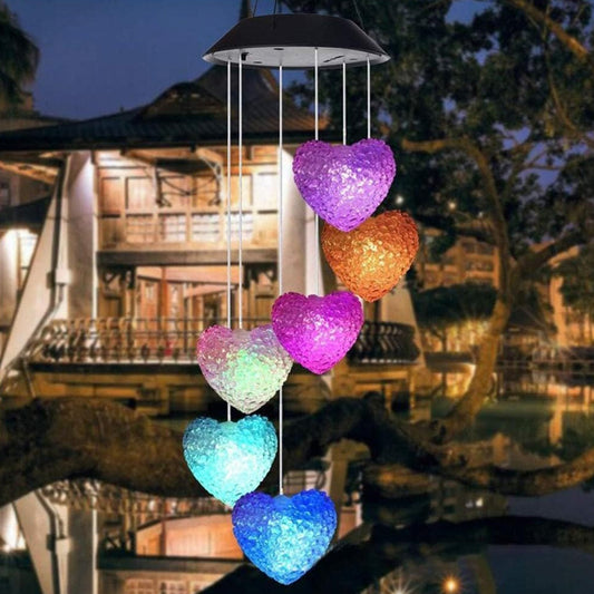 Solar Powered LED Wind Chime Light 6LED Colorful Chime - CookiePicks